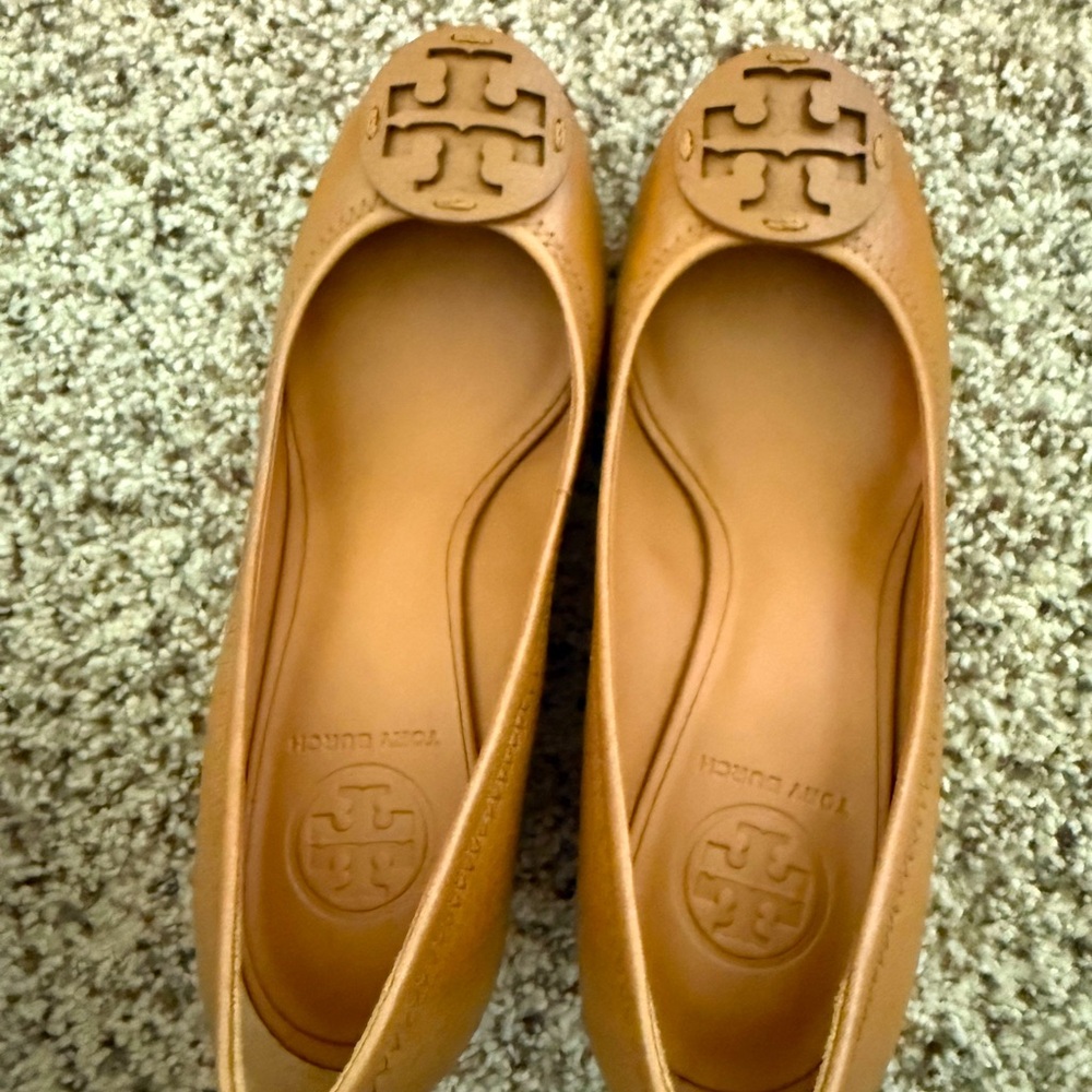 Never Worn Tory Burch Brown Sally Wedges Sized 7
